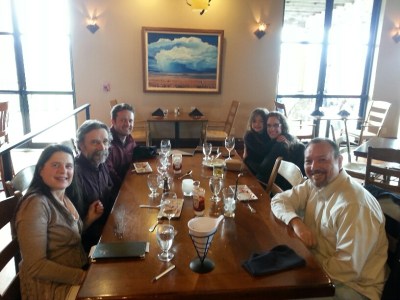 Here we all are at lunch!